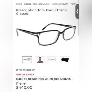 Tom Ford Clear Lenses